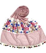 Purple Flower Ari Diamond Collection Stole For Women