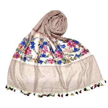 Purple Flower Ari Diamond Collection Stole For Women 1