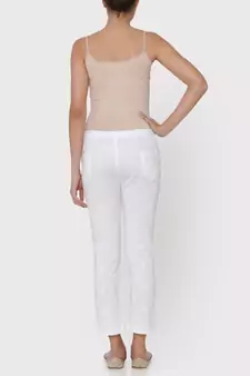 WHITE COLOUR COTTON CHIKANKARI pants