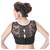 Bright Black High Neck Dupion Silk Full Net Padded Princess Cut Sleeveless Readymade Saree Blouse