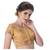 Golden Desginer Brocade Pasily Desgin Padded Princess Cut Short Sleevels Readymade Saree Blouse