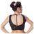 Black  V Neck Tikkli Work CottonPadded Sleeveless Readymade Saree Blouse