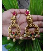 Multicolor Stone Pearl Earrings