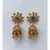 Green Stone Studded Designer Jhumkas
