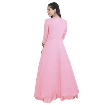 Pink embroidered cotton ethnic-kurtis 2