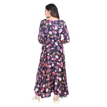 Multicolor printed satin ethnic-kurtis 2