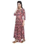 Multicolor printed rayon ethnic-kurtis