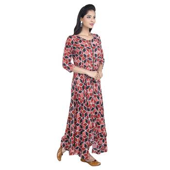 Multicolor printed rayon ethnic-kurtis 3