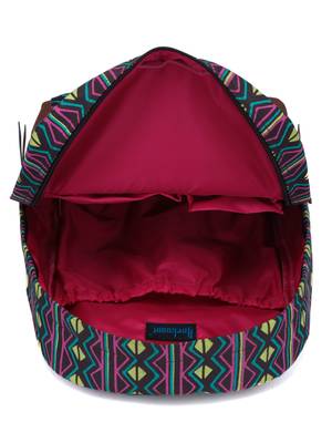 Artsy Brown & Multicoloured Printed Polyester Backpack 4
