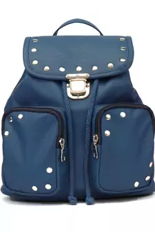 Lucid Solid Blue PU Backpack