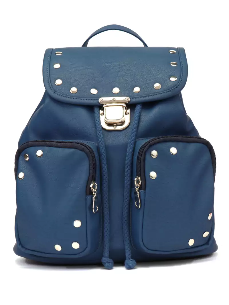 Lucid Solid Blue PU Backpack