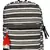 Flock Black and White Striped Jacquard Canvas Backpack