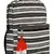 Flock Black and White Striped Jacquard Canvas Backpack