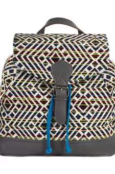 Flock Multicoloured Jacquard Canvas Backpack