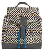 Flock Multicoloured Jacquard Canvas Backpack