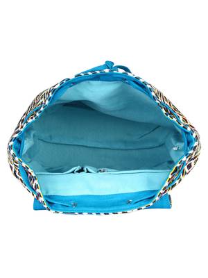 Flock Multicoloured Jacquard Canvas Backpack 4