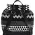 Flock Black and White Jacquard Canvas Backpack