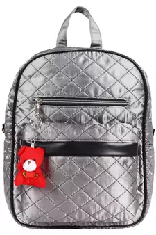 Receptacle Silver Satin Backpack