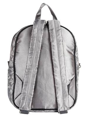 Receptacle Silver Satin Backpack 3