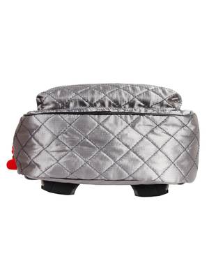 Receptacle Silver Satin Backpack 5