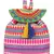 Trickle Pink and Multicoloured Jacquard Canvas Backpack