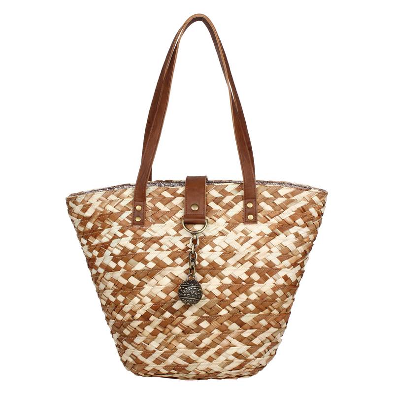 Fibo Brown Natural Fibre Shoulder Bag