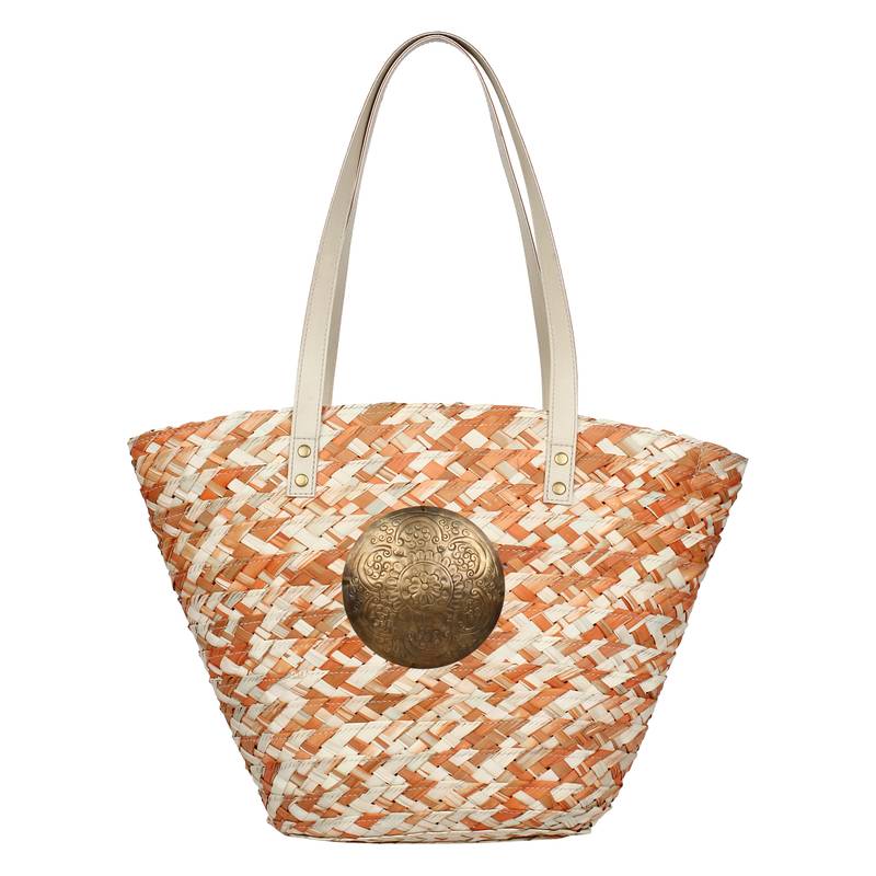Fibo Orange Natural Fibre Shoulder Bag
