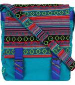 Tracery Blue Jacquard Messenger Bag