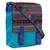 Tracery Blue Jacquard Messenger Bag