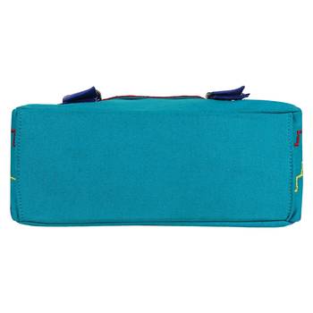 Tracery Blue Jacquard Messenger Bag 4