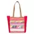 Nava Pink Jacquard Tote Bag