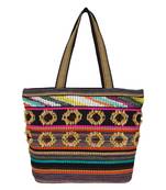 Wolly Beige Jacquard Tote Bag