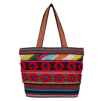 Wolly Red Jacquard Tote Bag 1