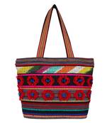 Wolly Red Jacquard Tote Bag