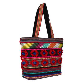 Wolly Red Jacquard Tote Bag 2