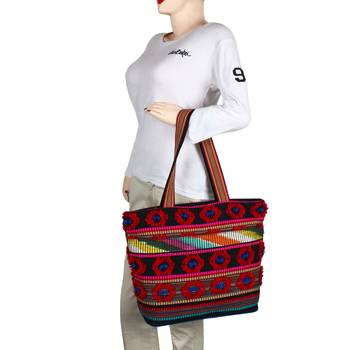 Wolly Red Jacquard Tote Bag 6