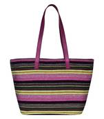 Streak Black Cotton Tote Bag