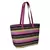 Streak Black Cotton Tote Bag