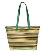 Streak Yellow Cotton Tote bag