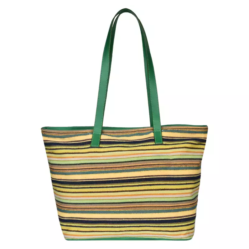 Streak Yellow Cotton Tote bag