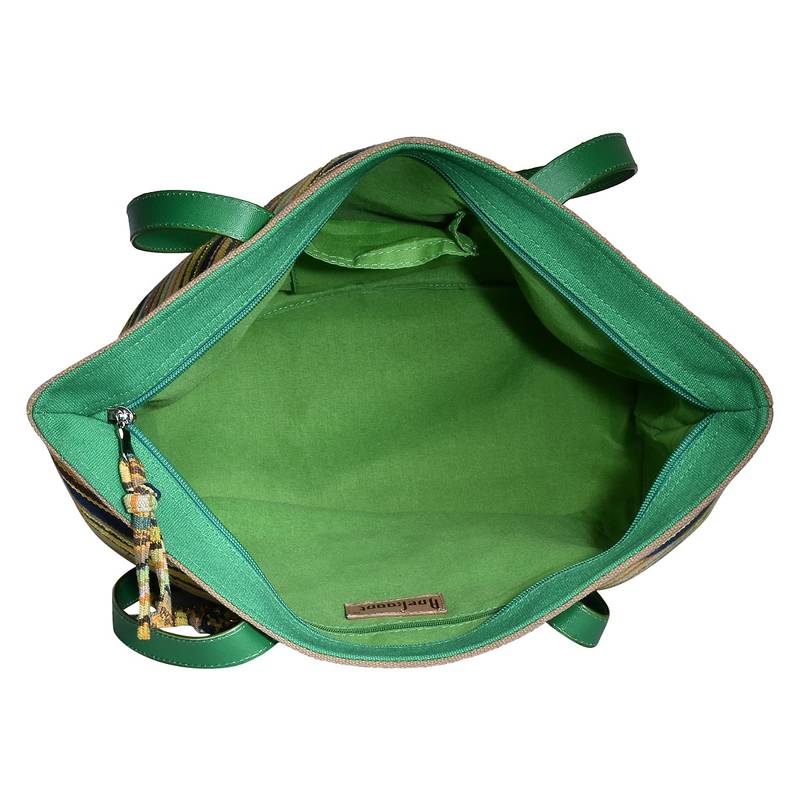 Streak Yellow Cotton Tote bag