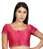 Pink Dupion Silk Princess Cut Padded Short Sleeves blouse