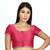 Pink Dupion Silk Princess Cut Padded Short Sleeves blouse