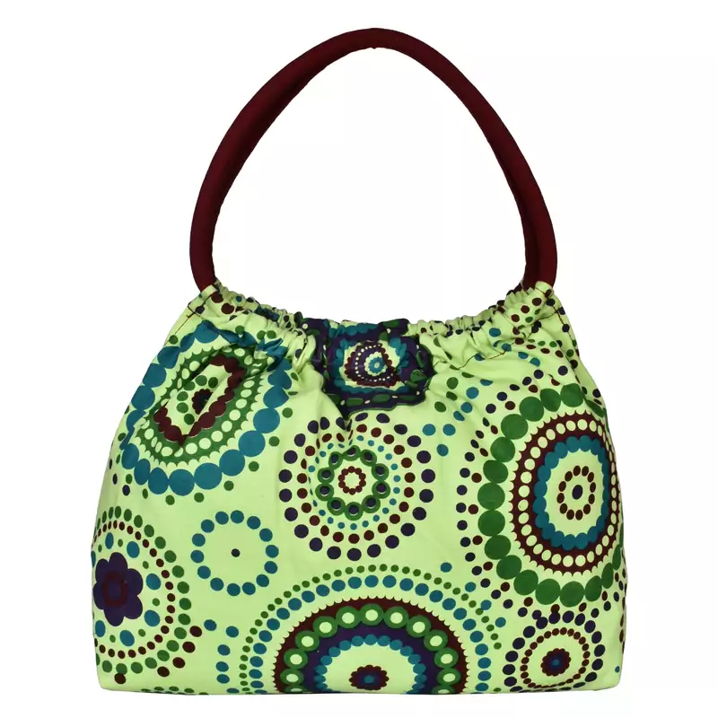 Orb Green Canvas Shoulder Bag