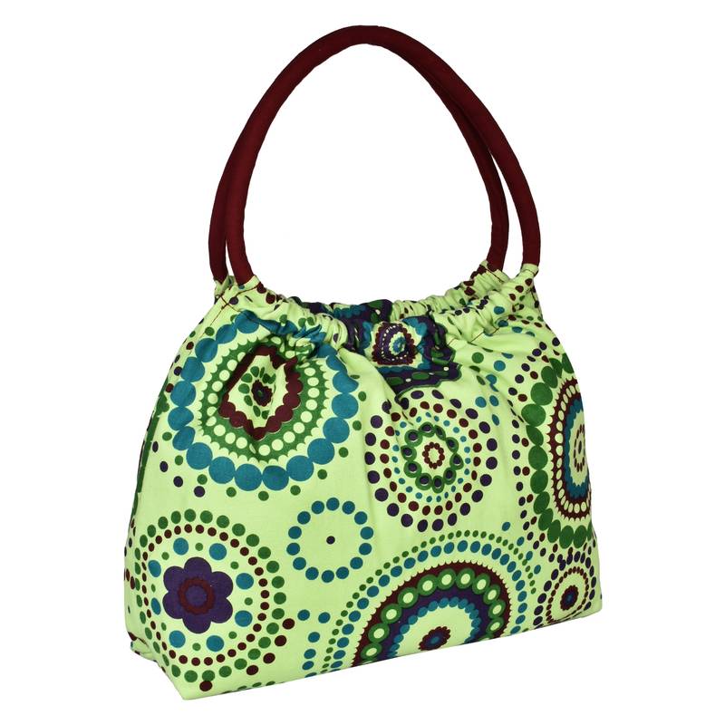 Orb Green Canvas Shoulder Bag