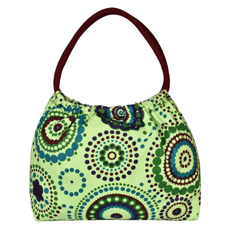 Orb Green Canvas Shoulder Bag
