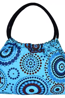 Orb Blue Canvas Shoulder Bag