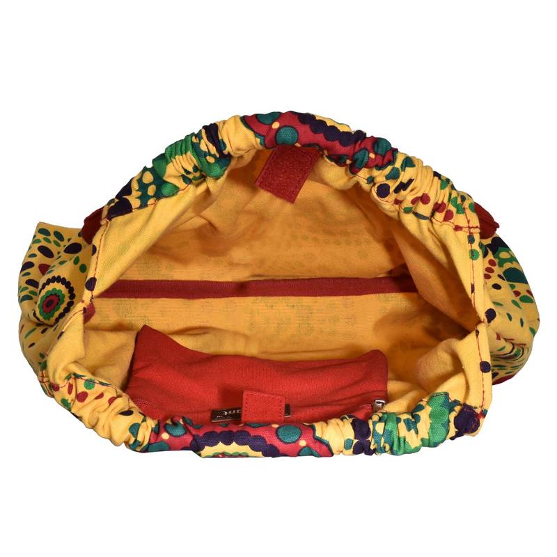 Orb Yellow Canvas Shoulder Bag