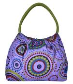 Orb Purple Canvas Shoulder Bag