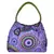 Orb Purple Canvas Shoulder Bag